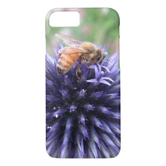 Honingbijen op Paars Wereldbol Thistle Flower Case-Mate iPhone Case (Achterkant)