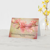 Honingbijen op Roze Kaart Proverbs 16:24 (Gele Bloem)