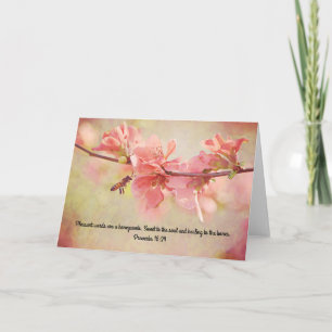 Honingbijen op Roze Kaart Proverbs 16:24