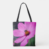 Honingbijen op roze kosmos raken dicht tote bag (Achterkant)