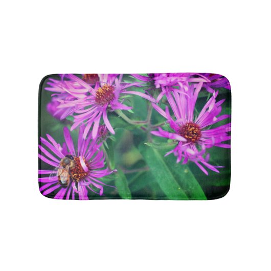 Honingbijen op roze nieuwe oosterse rooster badmat (Voorkant)