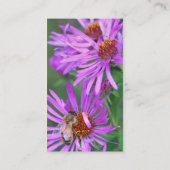 Honingbijen op roze roosterventiel visitekaartje (Achterkant)