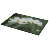 Honingbijen op witte kosmos — Natuur Snijplank (Hoek)