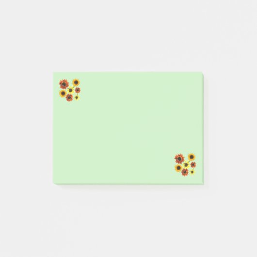 Honingbijen op Zonnebloemen Post It Notes (Voorkant)