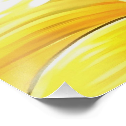 Honingbijen op zonnebloemen spelen naïeve kunst perfect poster (Hoek)