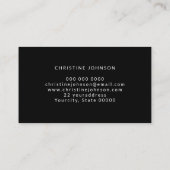 honingbijen op zwarte achtergrond visitekaartje (Achterkant)