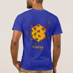 Honingbijen • Oranje en Koningsblauw • Aangepaste  T-shirt