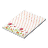 Honingbijen Oranje Nasturtium Cosmos, gelijnd Notitieblok (Linkerzijde)