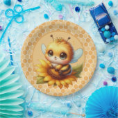 Honingbijen Papieren Bordje (Feest)