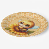 Honingbijen Papieren Bordje (Gekanteld)