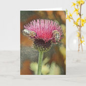 Honingbijen Pastel Kunst Kaart (Gele Bloem)