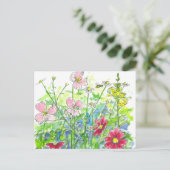 Honingbijen Primrose Wildflower Garden Briefkaart (Staand voorkant)