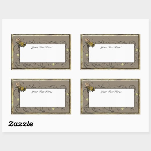 Honingbijen Rechthoekige Sticker (Vel)