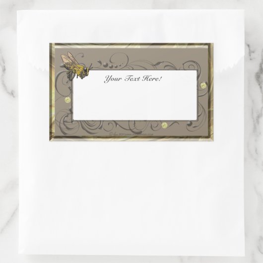 Honingbijen Rechthoekige Sticker (Tas)