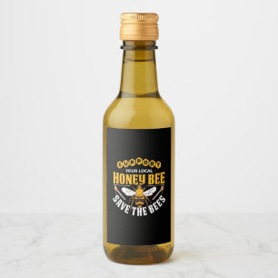 Honingbijen redden de bijen wijn etiket
