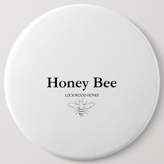 Honingbijen Ronde Button 6,0 Cm (Voorkant)