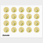 Honingbijen Ronde Sticker (Vel)