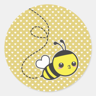 Honingbijen Ronde Sticker
