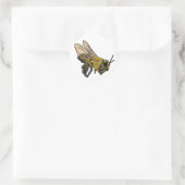 Honingbijen Ronde Sticker (Tas)