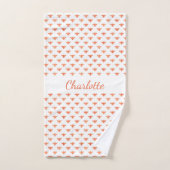 Honingbijen roos gouden witte monogram bad handdoek (Handdoek)