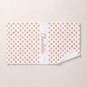 Honingbijen roos gouden witte monogram bad handdoek (Handdoek)