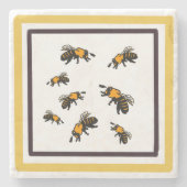 Honingbijen Stenen Onderzetter (Voorkant)