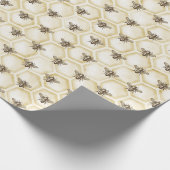 Honingbijen stijl Honingraat Bee Pattern Cadeaupapier (Hoek)
