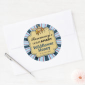Honingbijen Sunburst Cornflower Blue Honey Sticker (Envelop)