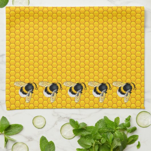 Honingbijen Theedoek (Gevouwen)