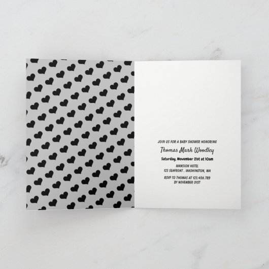 Honingbijen, uitnodiging tot Baby shower (Binnen)