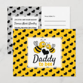 Honingbijen, uitnodiging tot Baby shower (Voorkant / Achterkant)