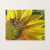 Honingbijen van Gele Zonnebloem Legpuzzel (Horizontaal)