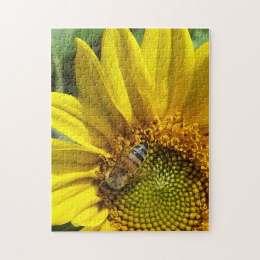 Honingbijen van Gele Zonnebloem Legpuzzel (Verticaal)
