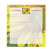 Honingbijen van Gele Zonnebloem Notitieblok (Voorkant)