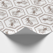 Honingbijen! Verpakkingspapier Cadeaupapier (Hoek)