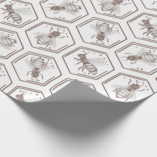 Honingbijen! Verpakkingspapier Cadeaupapier (Hoek)