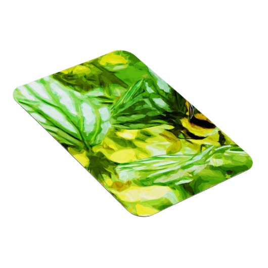 Honingbijen verzamelen Pollen Abstract indrukken Magneet (Rechterzijde)