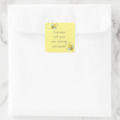 Honingbijen Vierkante Sticker (Tas)