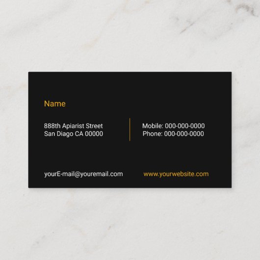 Honingbijen Visitekaartje (Achterkant)