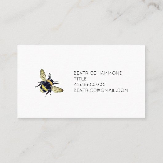 Honingbijen Visitekaartje (Achterkant)