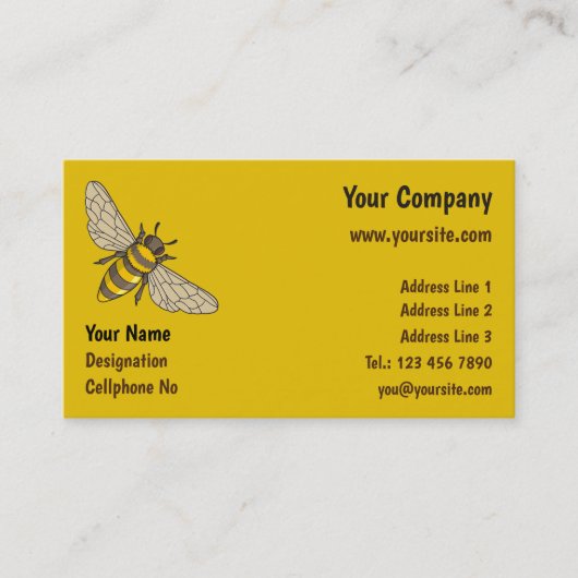 Honingbijen Visitekaartje (Voorkant)
