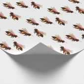 Honingbijen vliegen cadeaupapier (Hoek)