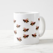 Honingbijen vliegen grote koffiekop (Voorkant rechts)
