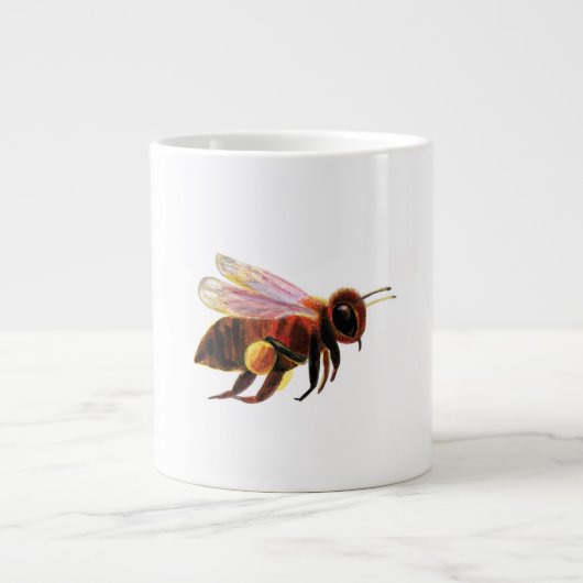 Honingbijen vliegen grote koffiekop (Voorkant)