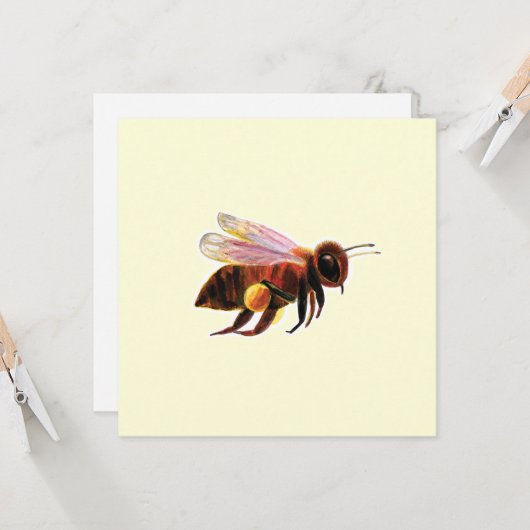 Honingbijen vliegen kaart (Voorkant / Achterkant in situ)