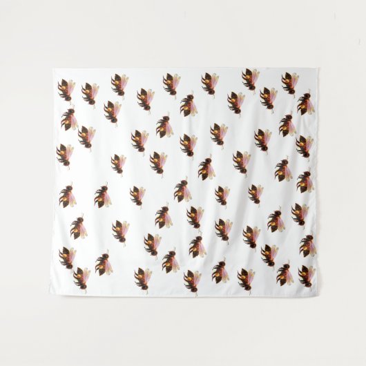 Honingbijen vliegen wandkleed (Voorkant (horizontaal))