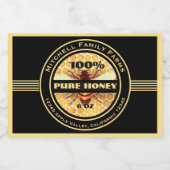 Honingbijen Voedselcontainer Etiket (Enkel label)