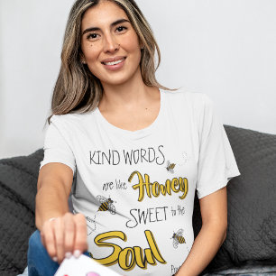 Honingbijen Vriendelijke Woorden Geel en Zwart Tri-Blend Shirt