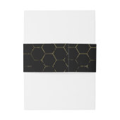 Honingbijen zwarte goudbuis uitnodigingen wikkel (Achterkant Voorbeeld)