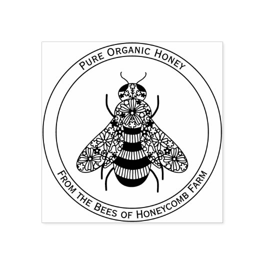 Honingbijenapiary Rubberstempel (Afrduk)